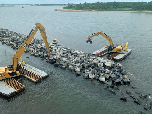 Staten Island Living Breakwaters construction